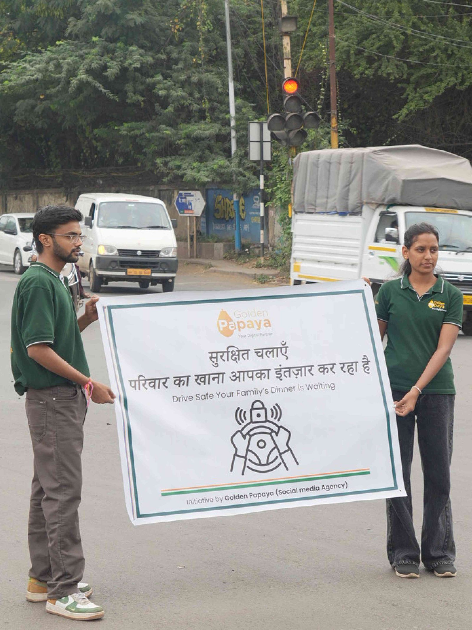 Road Safety Campaign by Golden Papaya - best social media agency in pune golden papaya